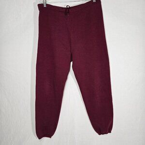 U.S.A. Vintage TULTEX Retro Y2K Fleece Burgundy GUSSET Sweatpants Men's Size XL.